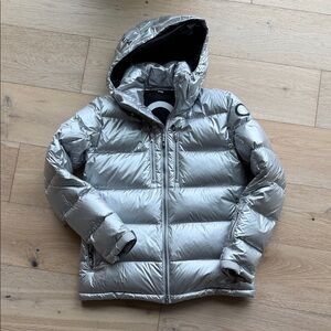 Arctica Silver Puffer Ski Jacket with Hood